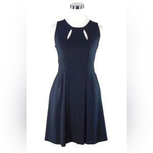 Cynthia Rowley Black Pleated Sleeveless Dress with Pockets